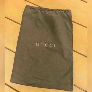 Gucci Chocolate Brown Dust Bag with Gold Lettering